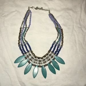 Blue and Gold Collar Necklace